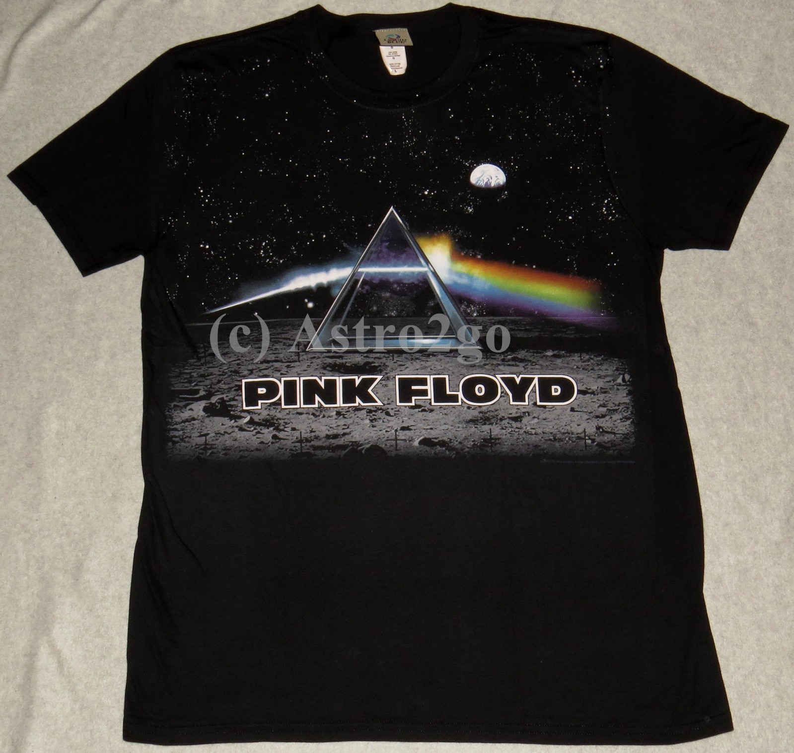 PINK FLOYD DARK SIDE LANDER–Liquid Blue Moon Astronomy Space soft T shirt M-XXL