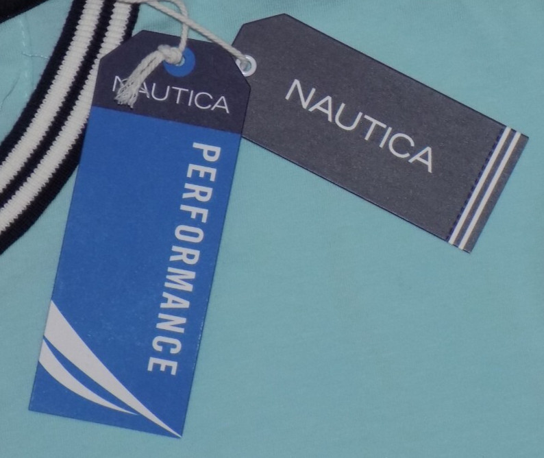 Nautica Men’s Active Stretch Performance Pocket T-Shirts SeawaterBl L New