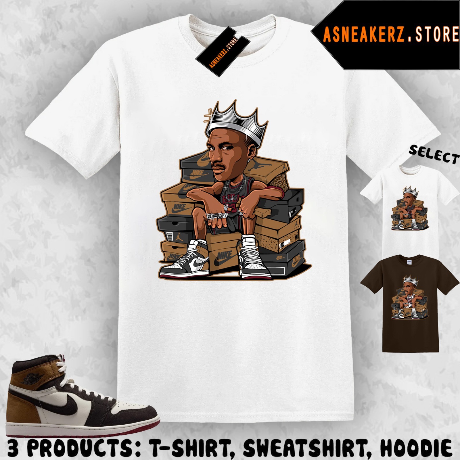 Tee Shirt Matching AJ 1 High Love Letter To Match Sneaker MJ Sneakerhead King