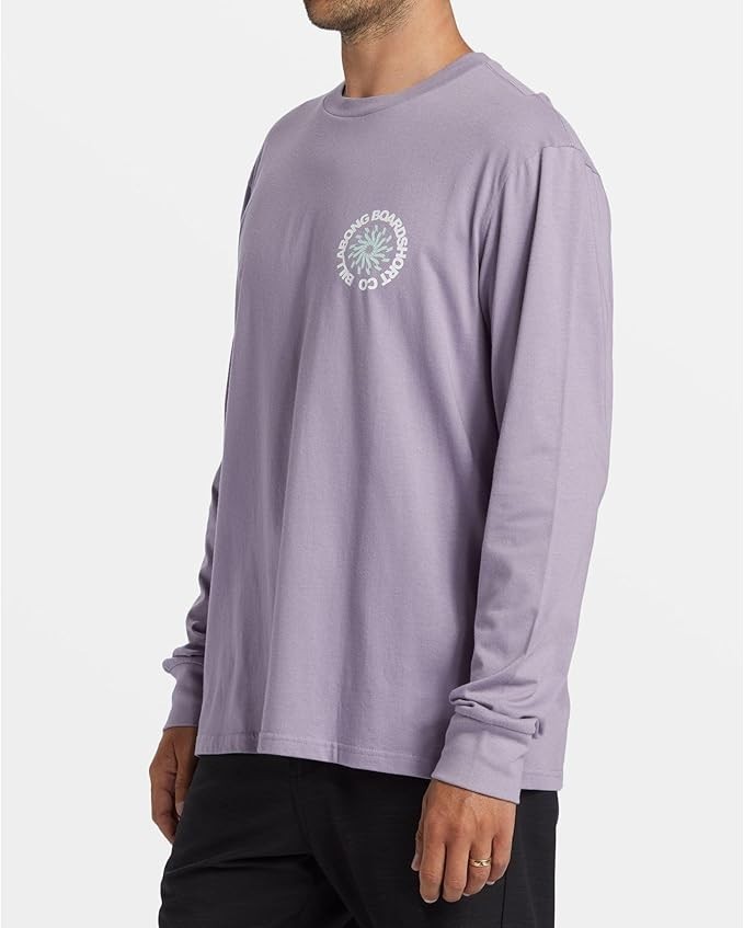 Billabong Men’s Whirlpool Long Sleeve T-shirt Purple NEW S M L XL XXL $36
