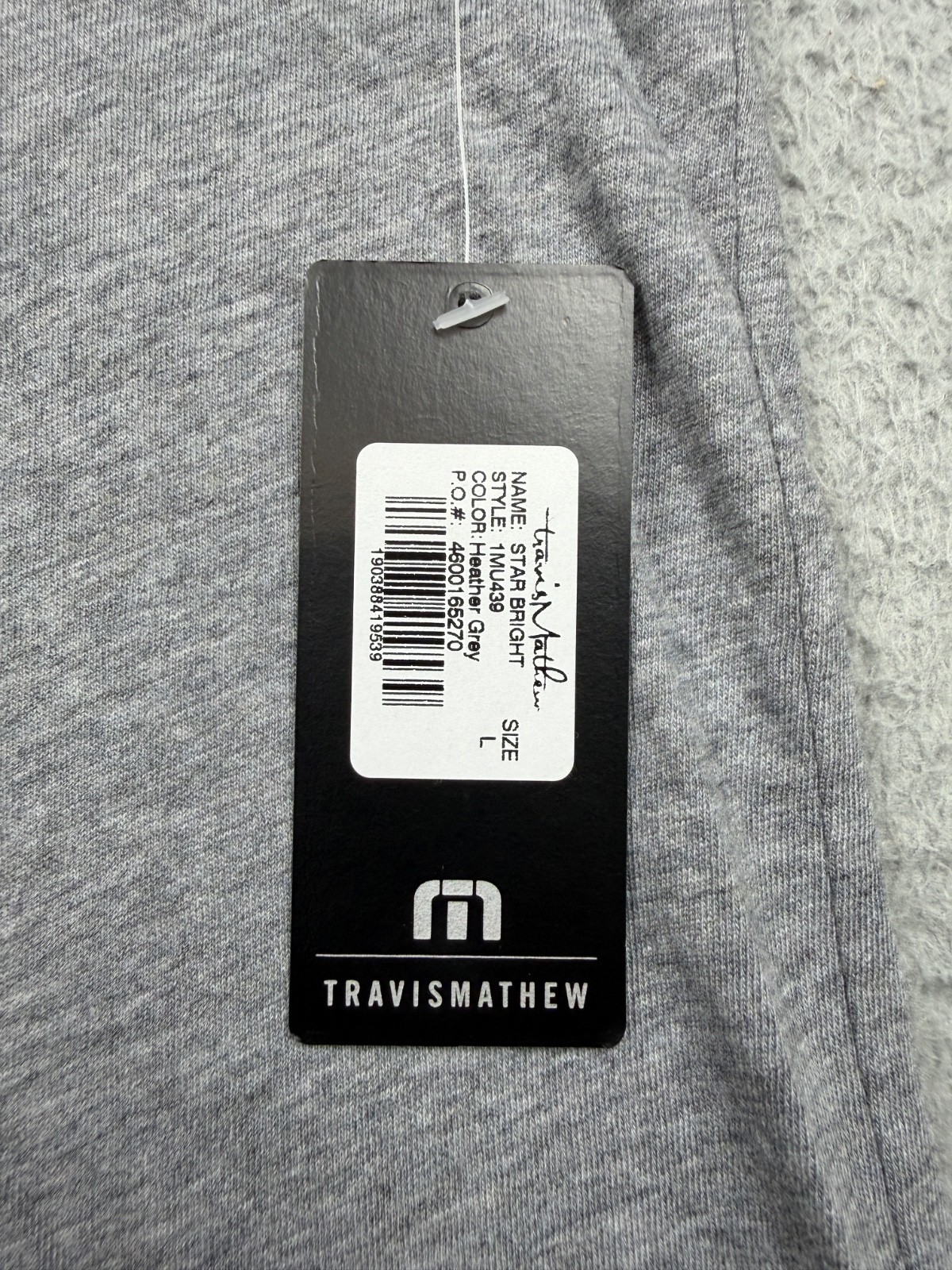 Travis Mathew Graphic T Shirt Mens Large Gray Star Stripes Pima Cotton Logo Flag