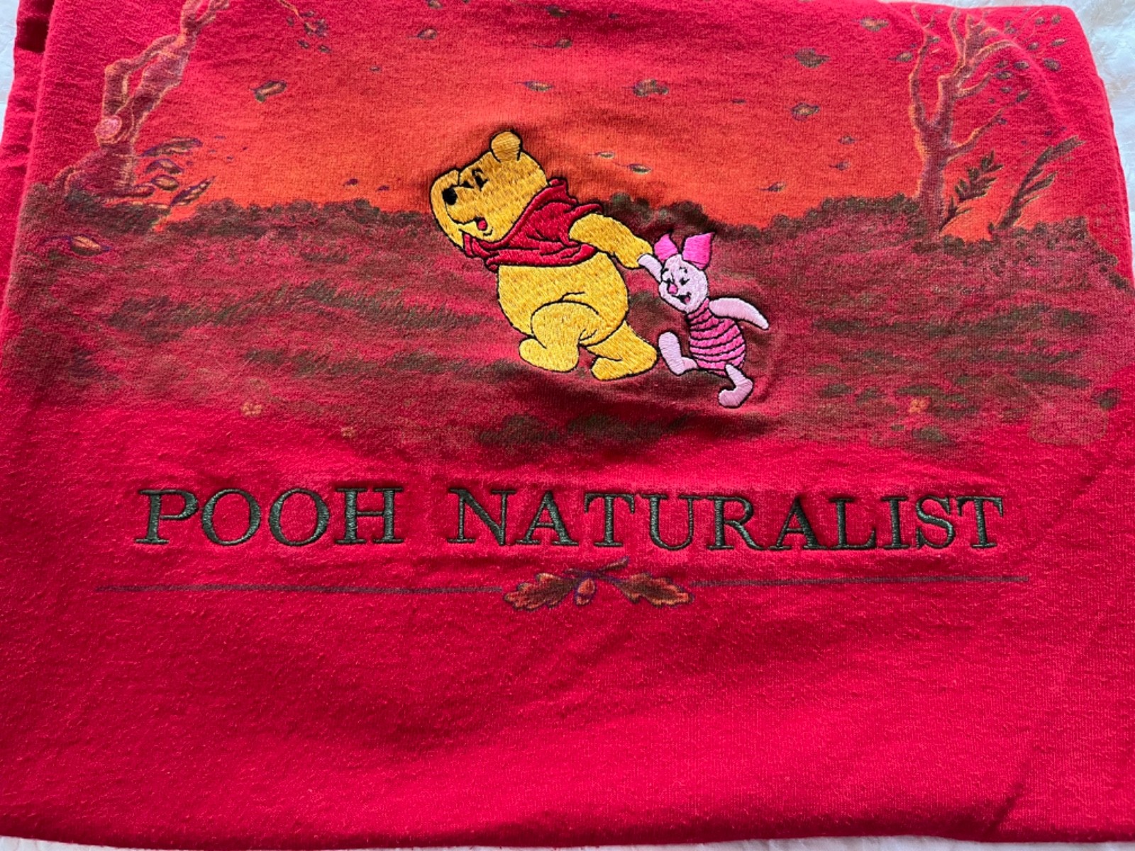 Vintage 1990’s Disney Store Winnie Pooh Piglet Embroidered Shirt Adult XL