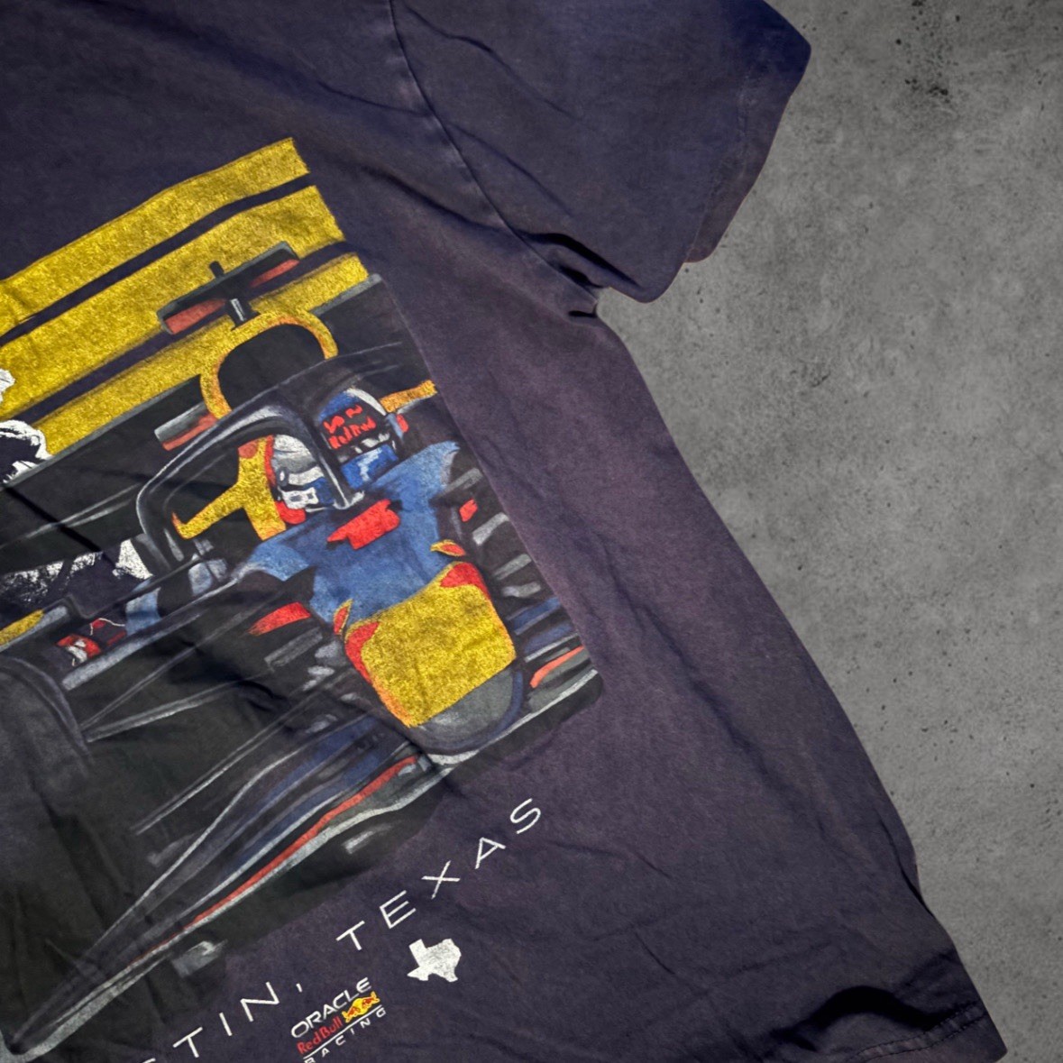 Hollister Oracle Red Bull Racing Formula 1 T-Shirt Mens Small Blue Graphic Tee