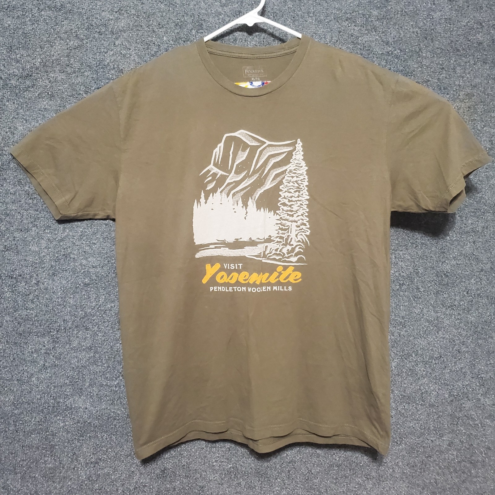 Pendleton Yosemite Shirt Mens XL Olive Green Forrest Camp Adventure River Hiking
