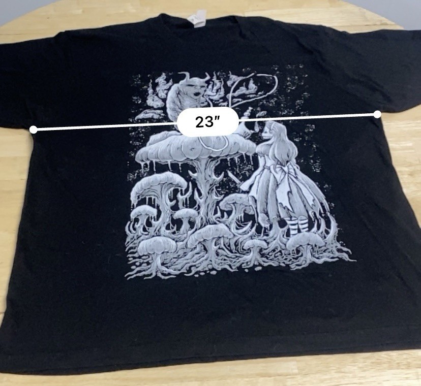 Vampire Freaks Shirt XL 23×29.5 Alice In Murderland Preowned Goth Tultex Horror