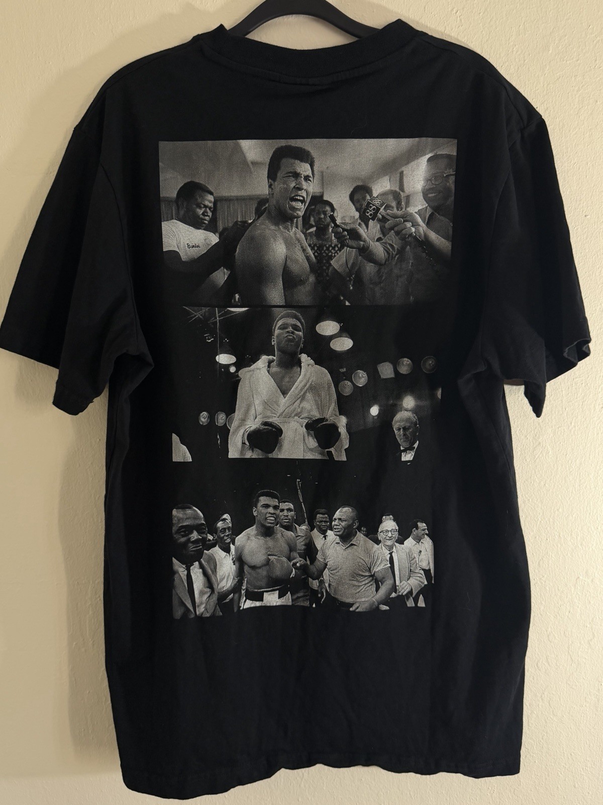 Shoe Palace Muhammad Ali Boxing Black Graphic Crew Neck Short Sleeve Tee L