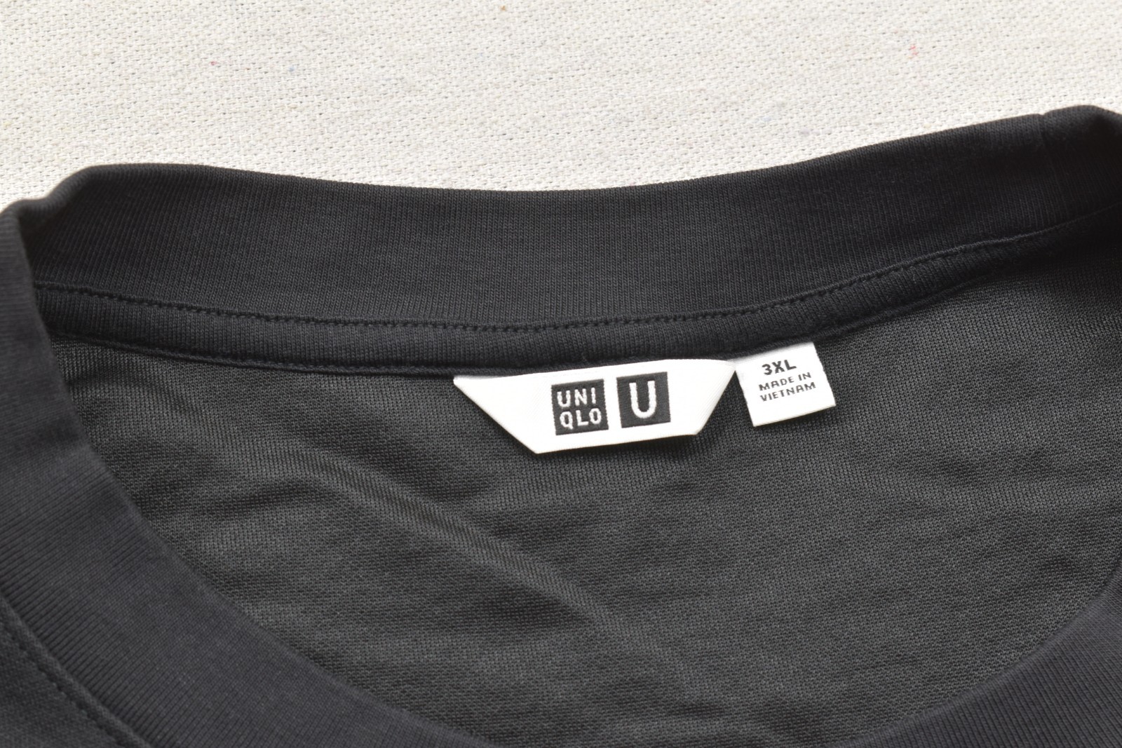 UNIQLO U AIRism Oversized Crewneck T-Shirt Men 3XL Black Short Sleeve Tee