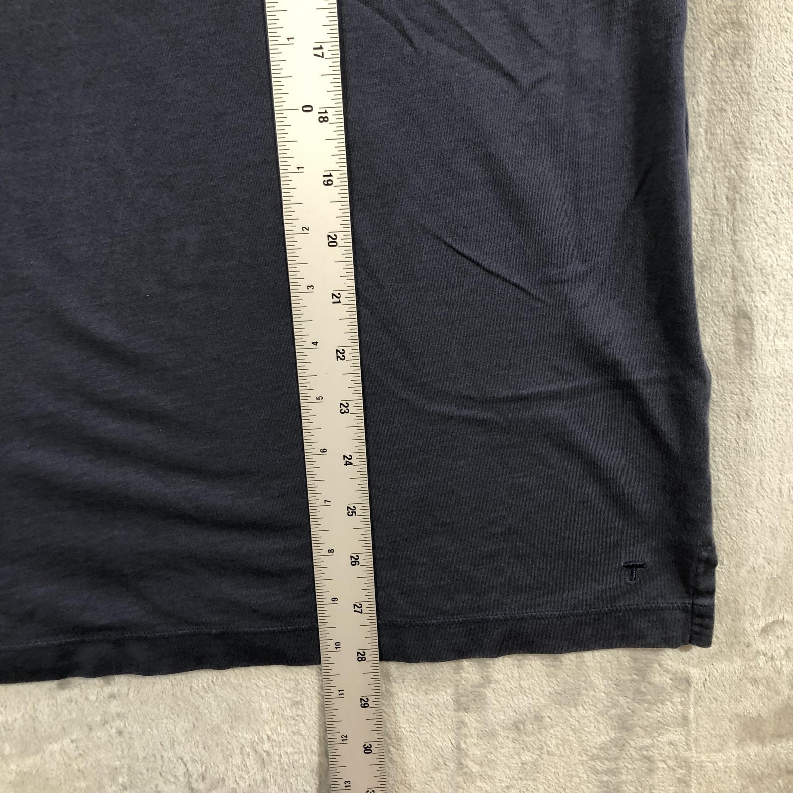 Left Coast Tee Shirt Mens XL Blue Pima Cotton Soft Crew Neck Solid Tee