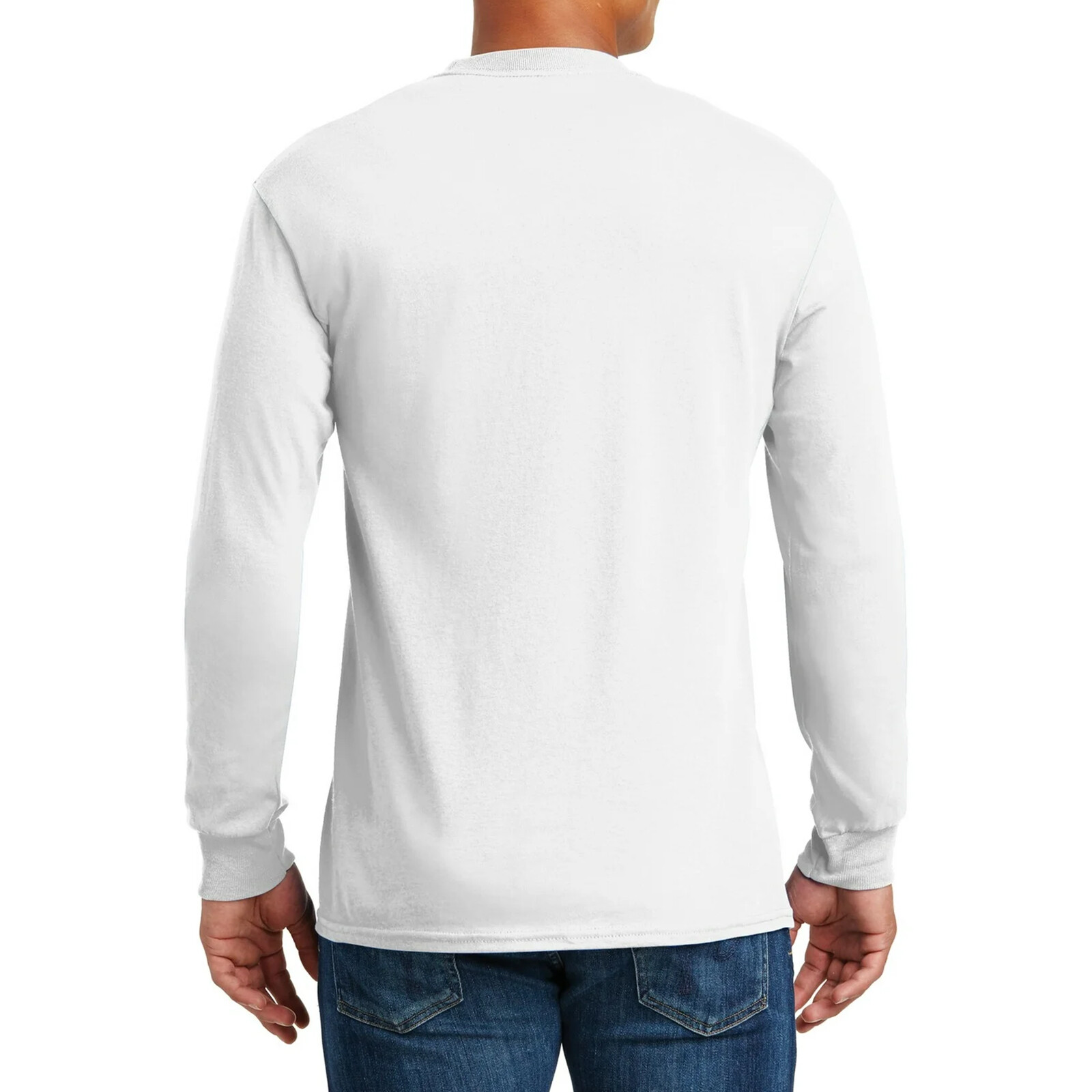 10 Pack Mens Cotton Crew Neck Long Sleeve Blank Plain Basic T-Shirt Tee Top Bulk