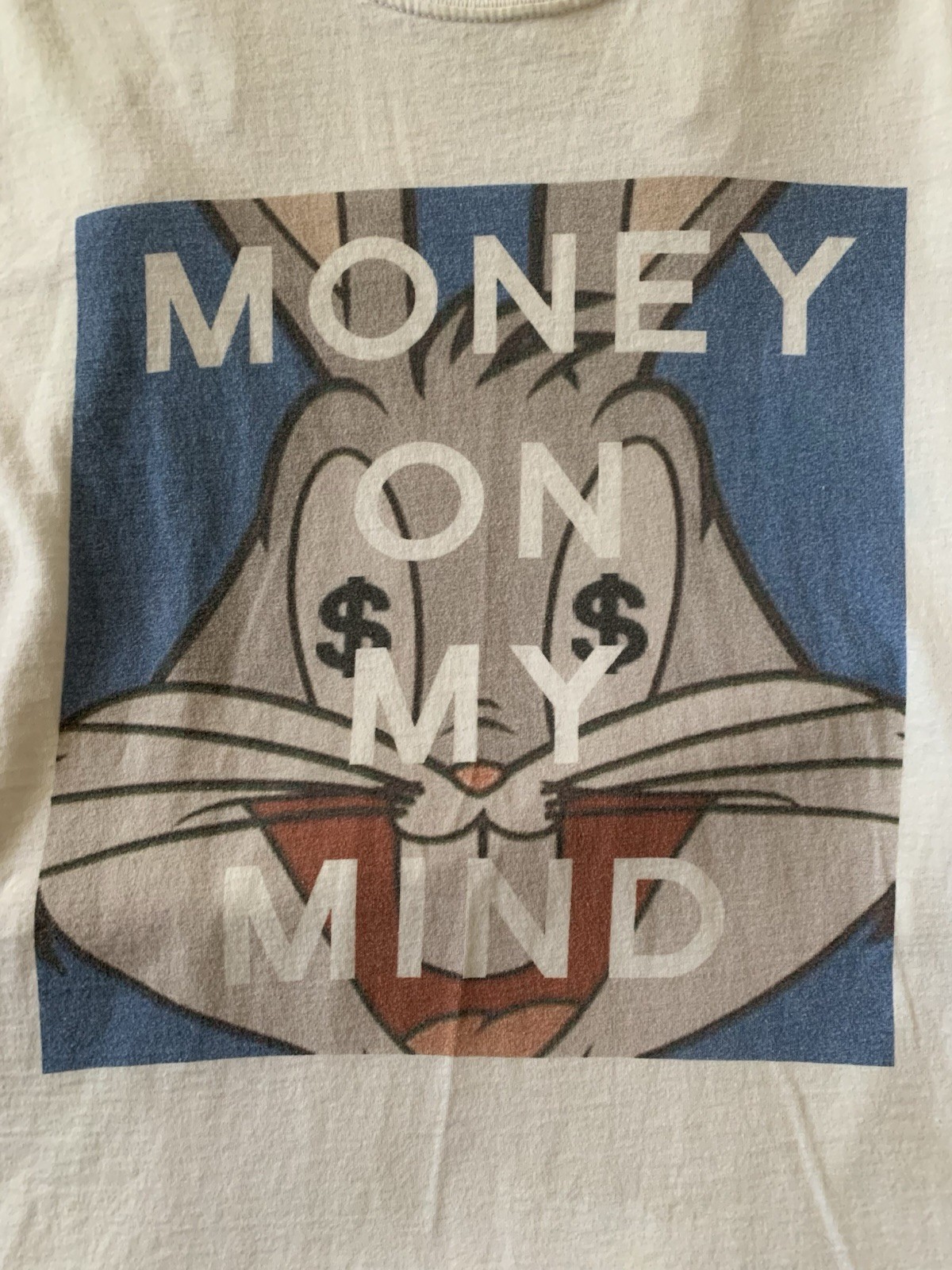 *RARE*! Bugs Bunny Untitled & Co. T-shirt. Money On My Mind $$. Used Size Medium