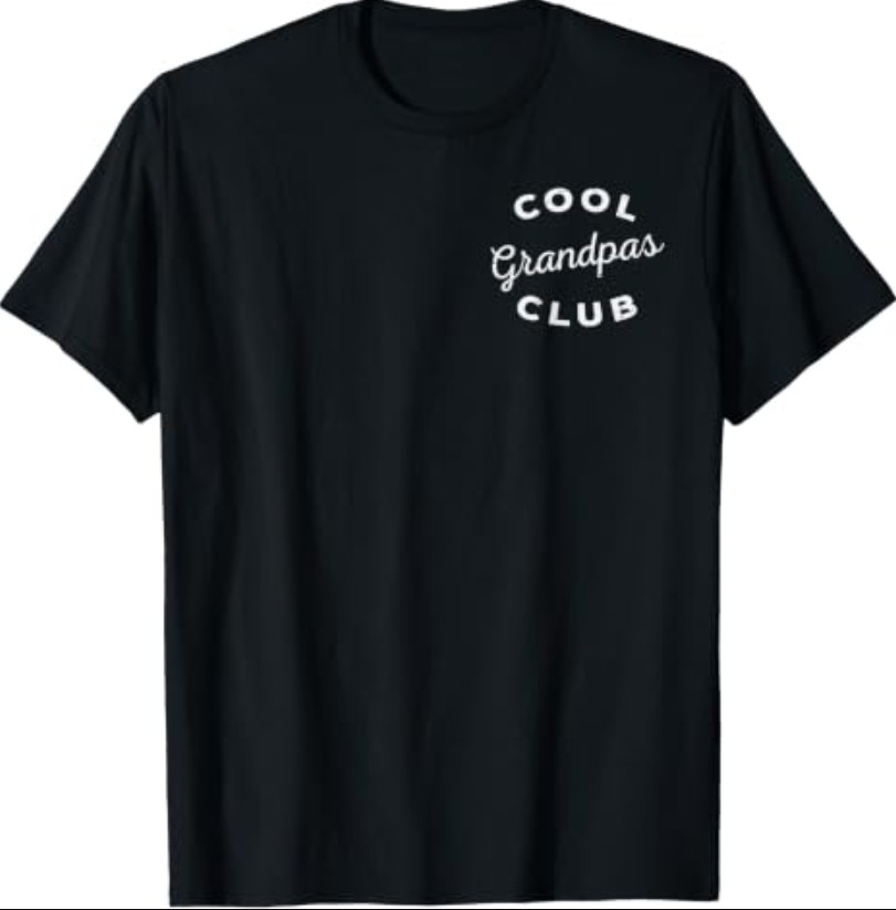 Cool Grandpas Club Pocket Fathers Day Grandfather Papa Men T-Shirt