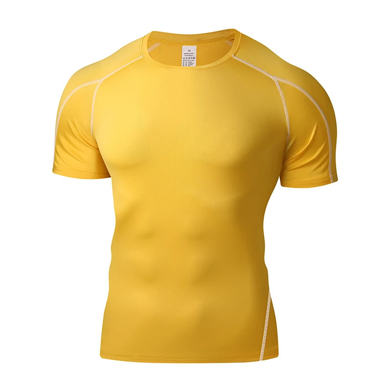 Compression T-Shirt Men’s Short Sleeve Gym Fitness Running Training Sports Top