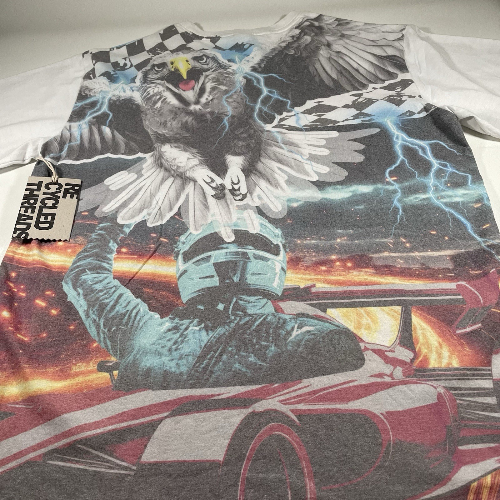 Recycled Threads California Speed Racing T Shirt L Front Back Graphic NWT Eagle