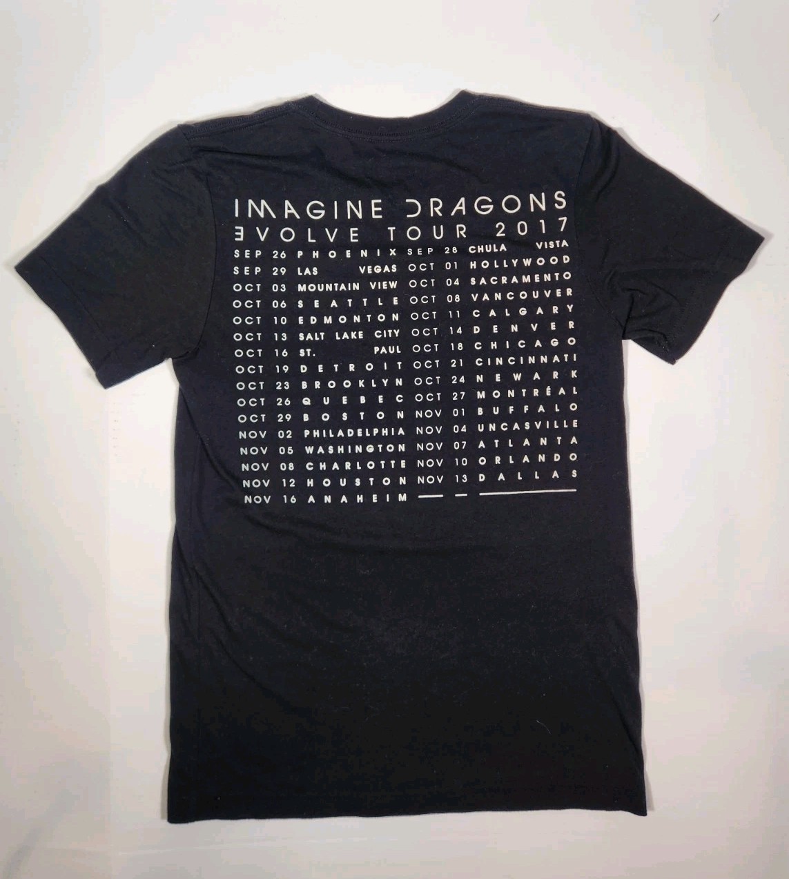 Imagine Dragons Evolve Tour 2017 Tshirt Black Small