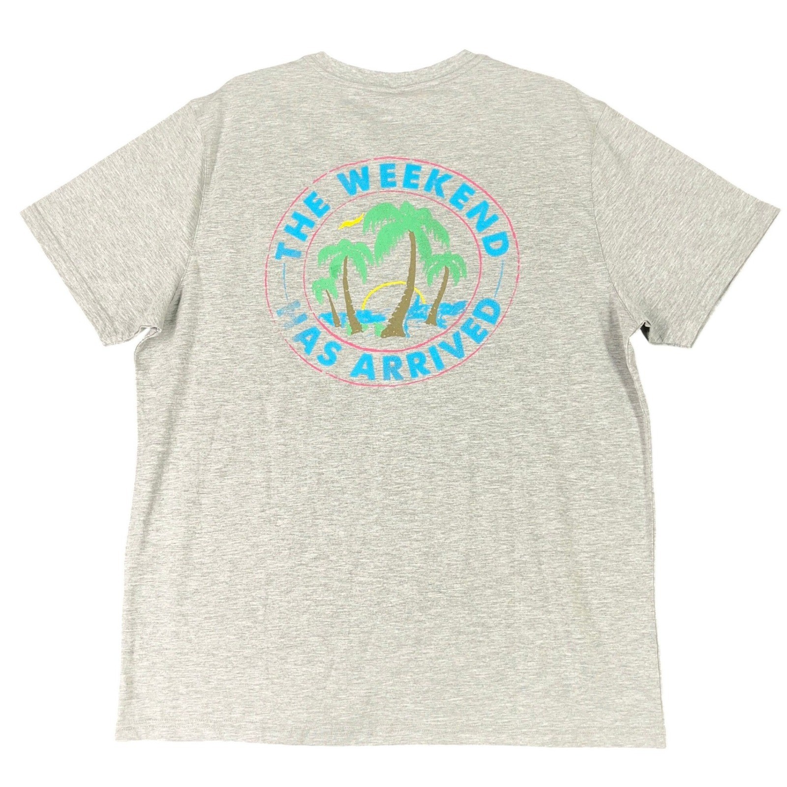 Chubbies Mens XL Grey Palm Tree Graphic T Shirt The Weekend Has Arrived