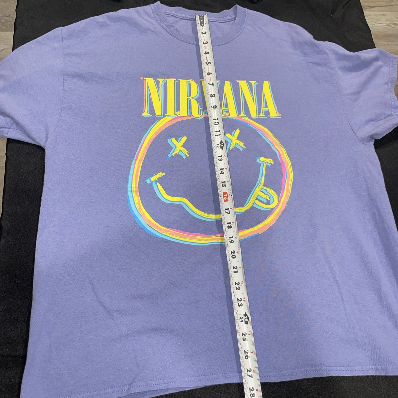Nirvana Multi Color Smiley Trippy Variation T-shirt Size XL