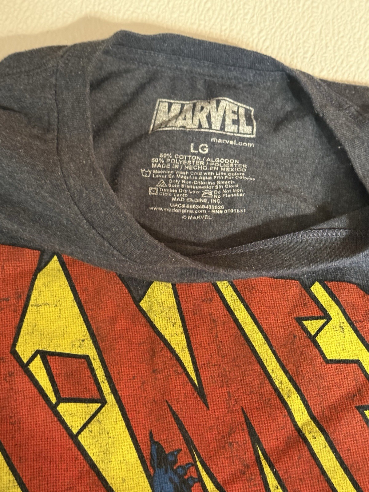 Marvel X-Men Beast Gambit Wolverine Cyclops Comic Book Mutant Retro Size L Large
