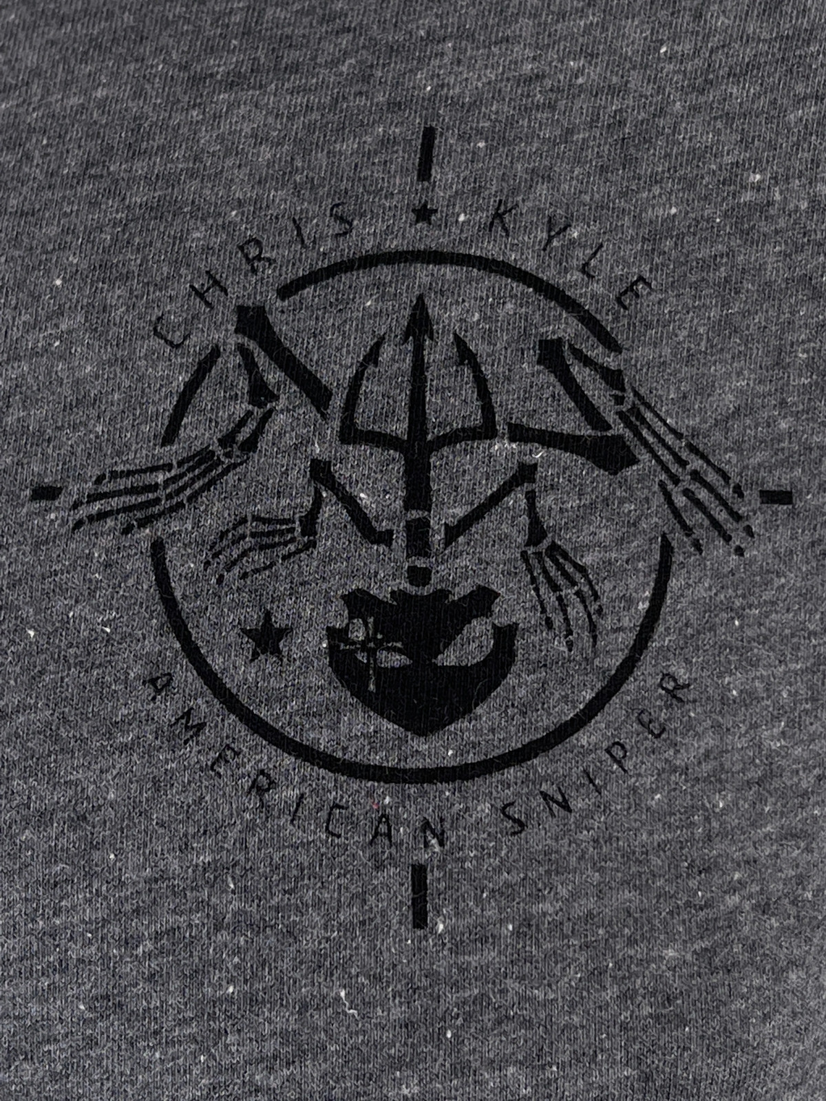 Howitzer Style Men’s T-Shirt CHRIS KYLE CIRCLE SHIELD Military Grunt MFG