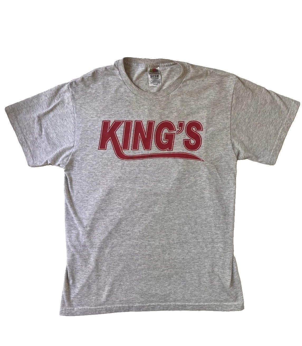 Vintage 90s Y2K Men’s M Heather Gray Distressed USA Made Kings Fruit Of The Loom