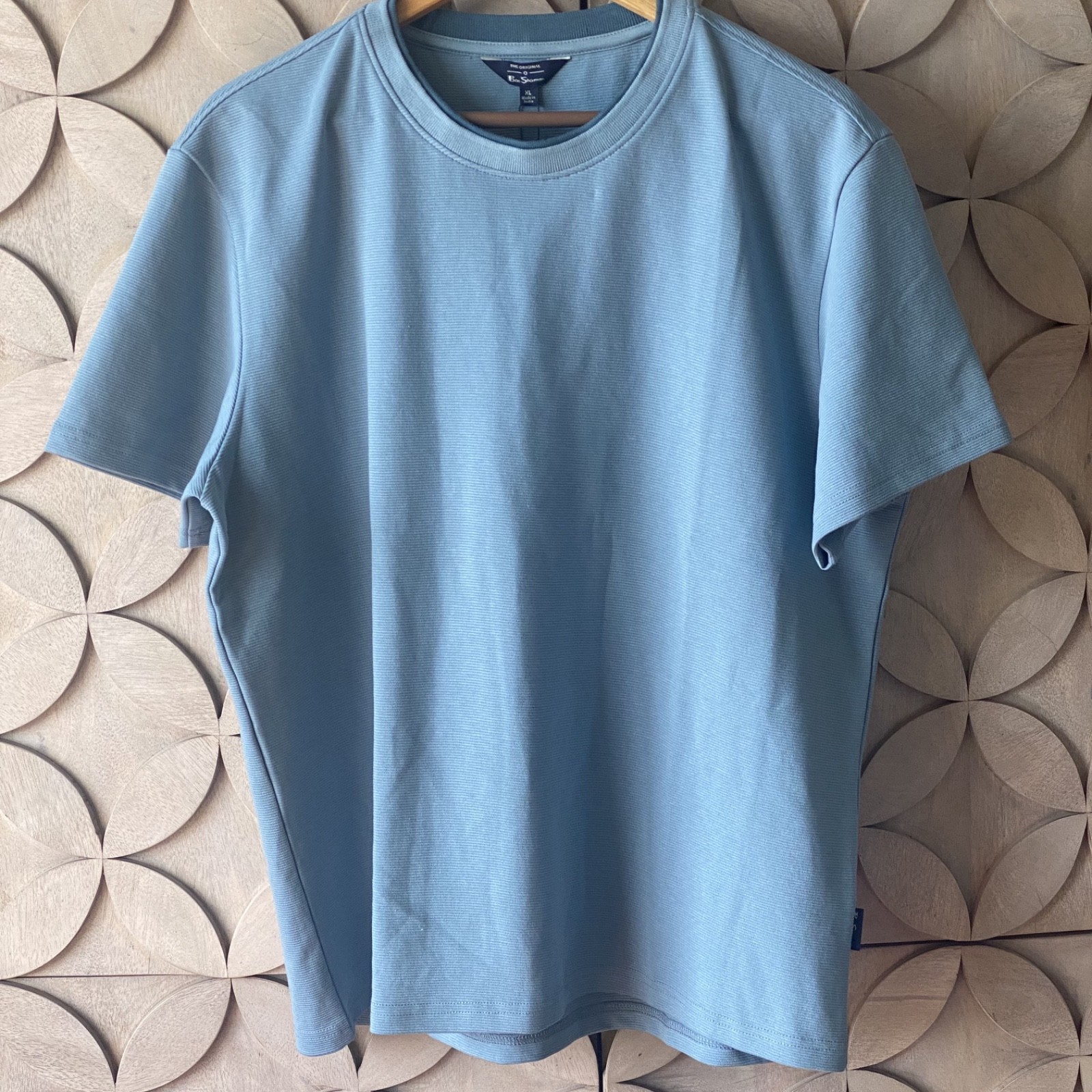 Ben Sherman Men’s T-Shirt Smoke Blue Short Sleeve Size XL British fashion New