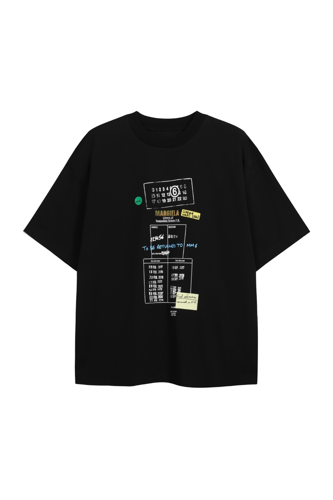 MM6 Maison Margiela t-shirt cotton Black / White S/M/L/XL