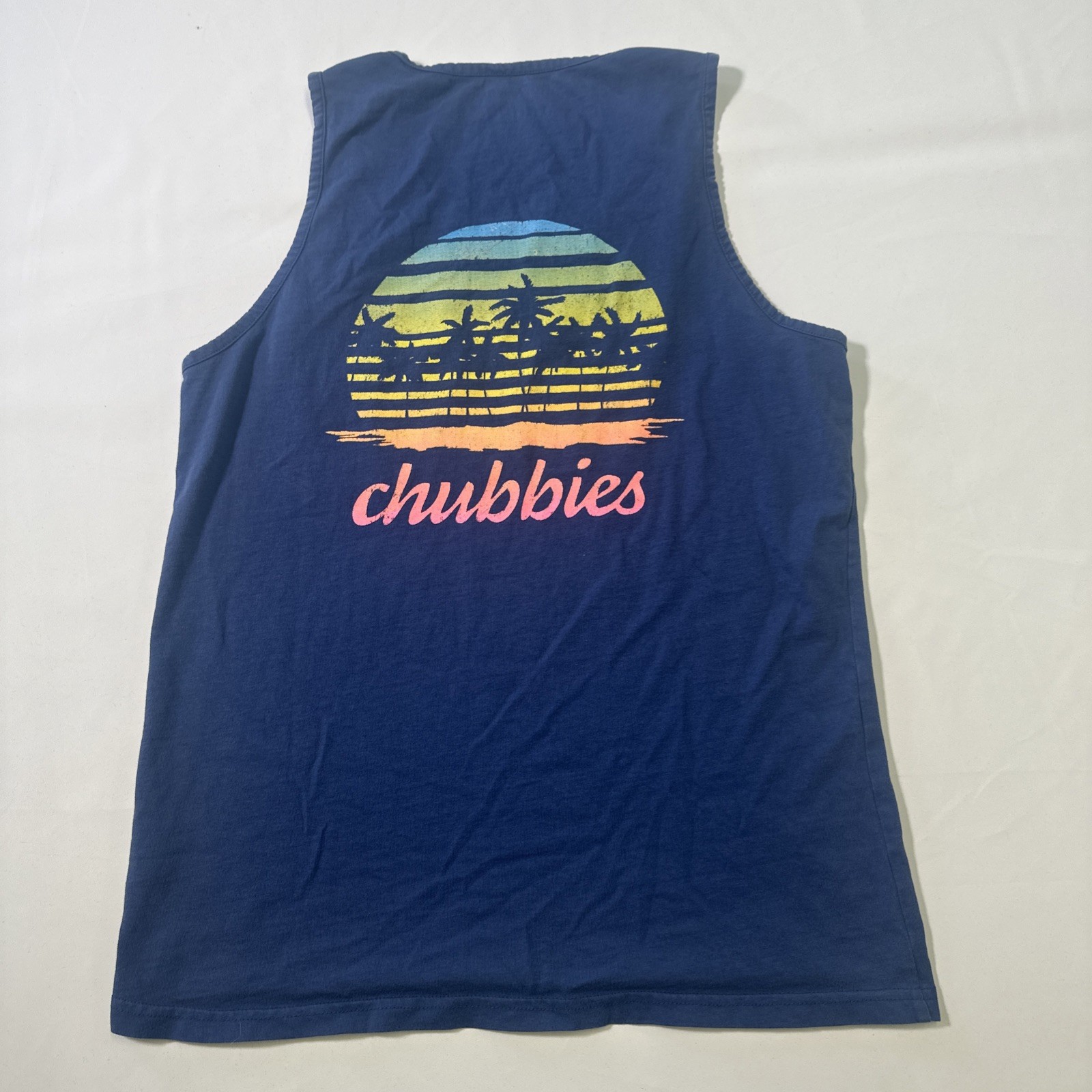 Chubbies Small Blue Tank Top Sleveless