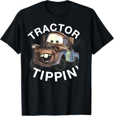Disney Cars Mater Tractor Tippin T-Shirt Size S – 5XL Gift For Friends