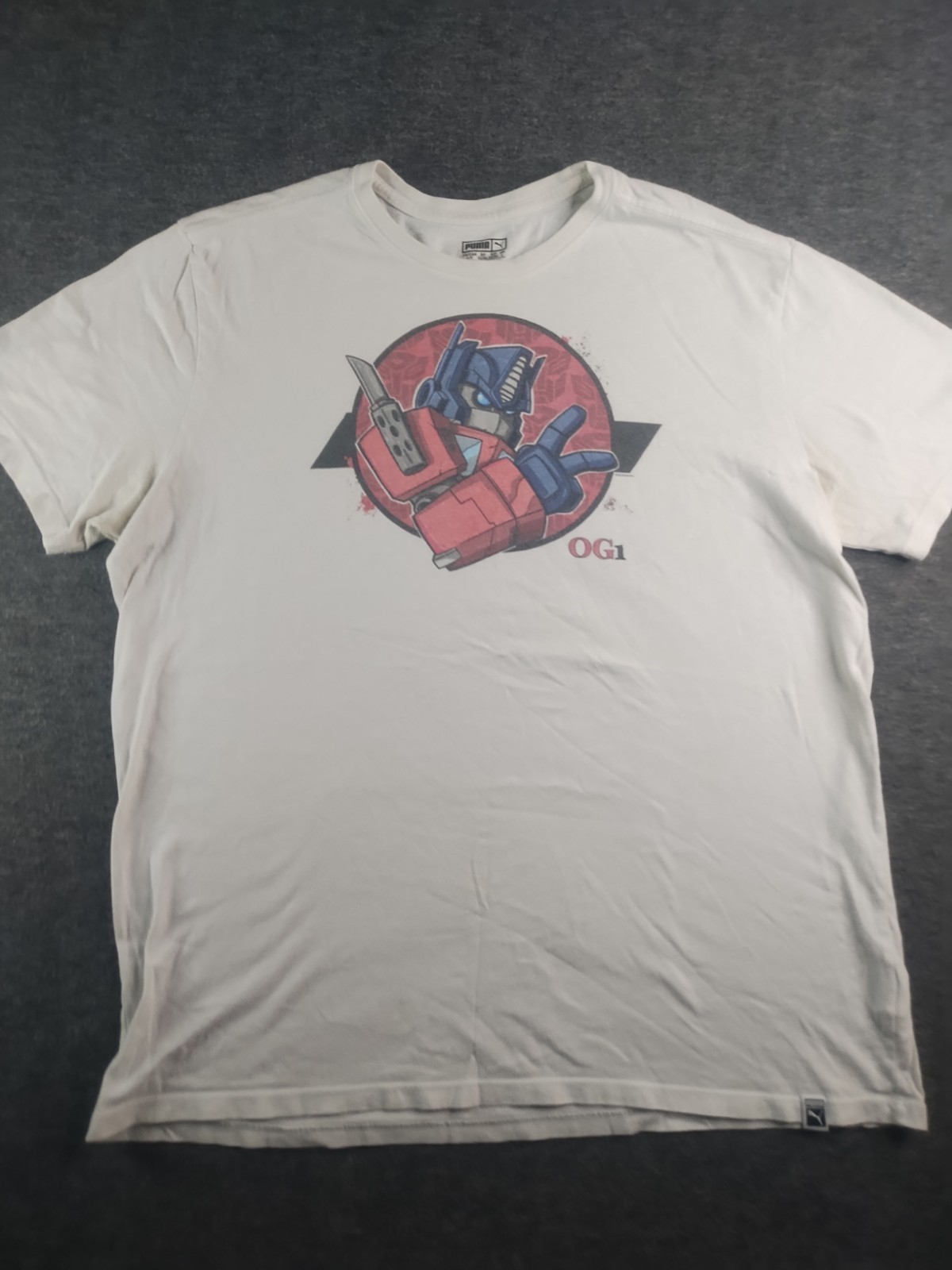 PUMA Transformers Shirt Mens L White OG1