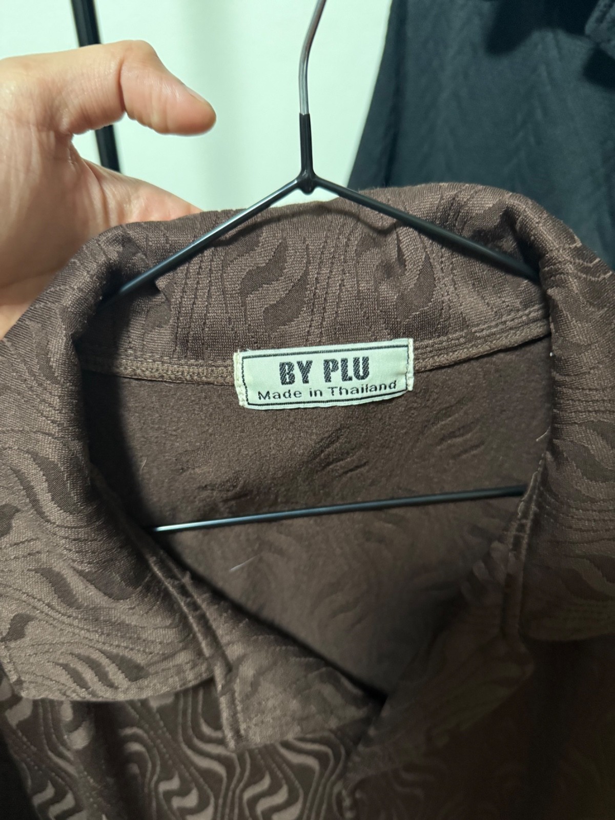 Men’s Brown Oversized Button-Up Shirt Size L Casual style