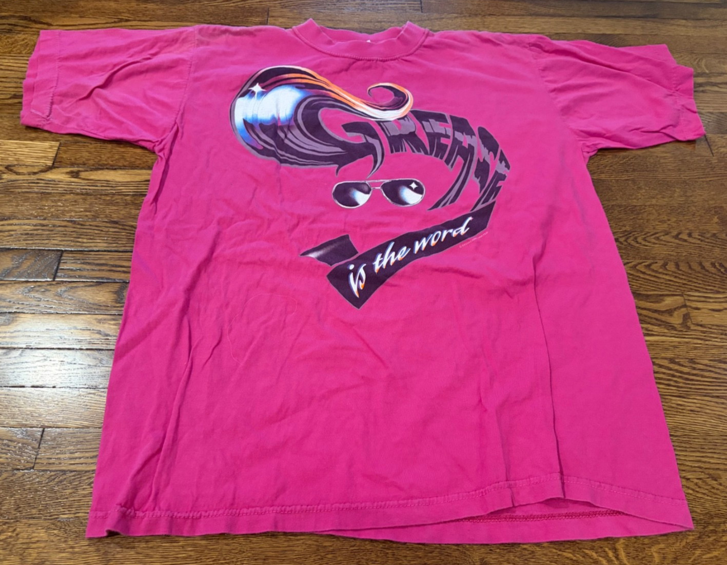Grease T-Shirt Adult L Pink VTG 80s 90s Movie Musical Travolta