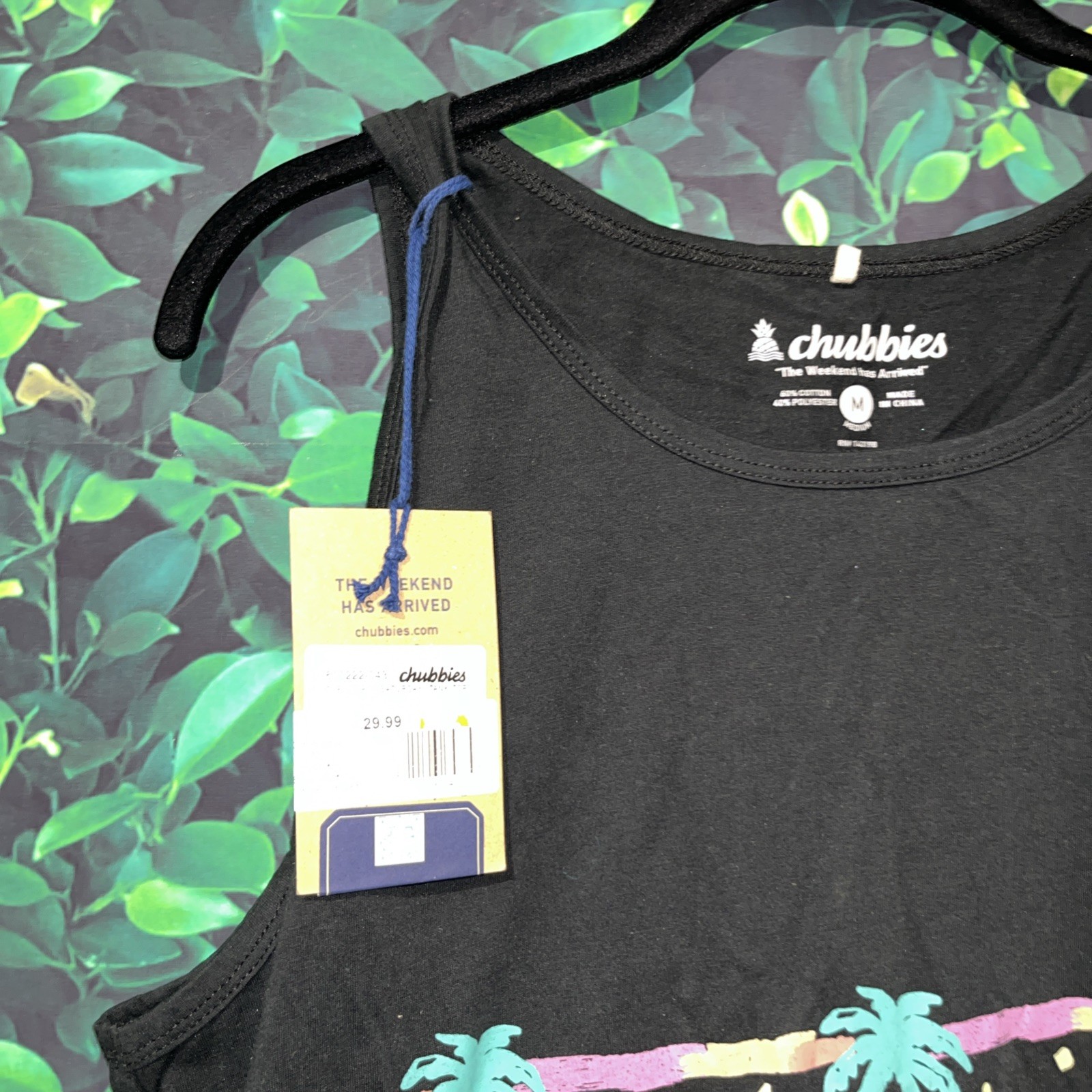 Size M- Chubbies Simply Saturday Black Tank Men’s