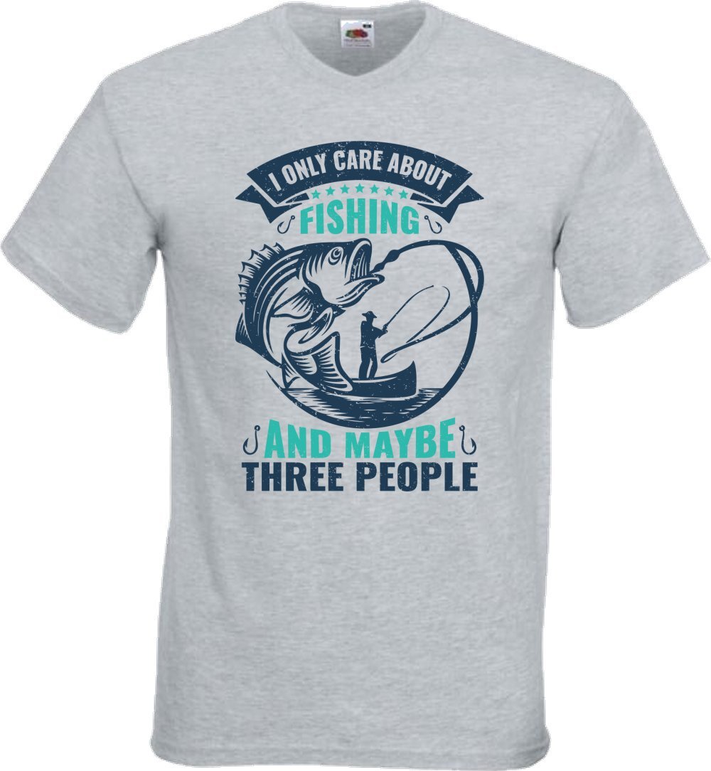Fishing I Only Care Funny Humour Novelty T Shirt Various Colours And Sizes