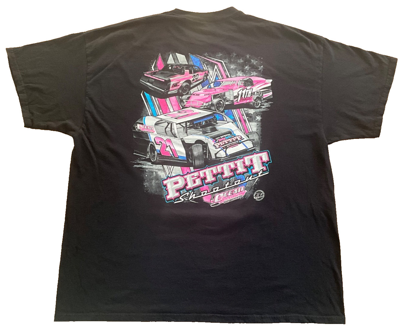 2021 Pettit Shootout Ocean Speedway Sprint Car Racing T Shirt Men XXL Graphic Te