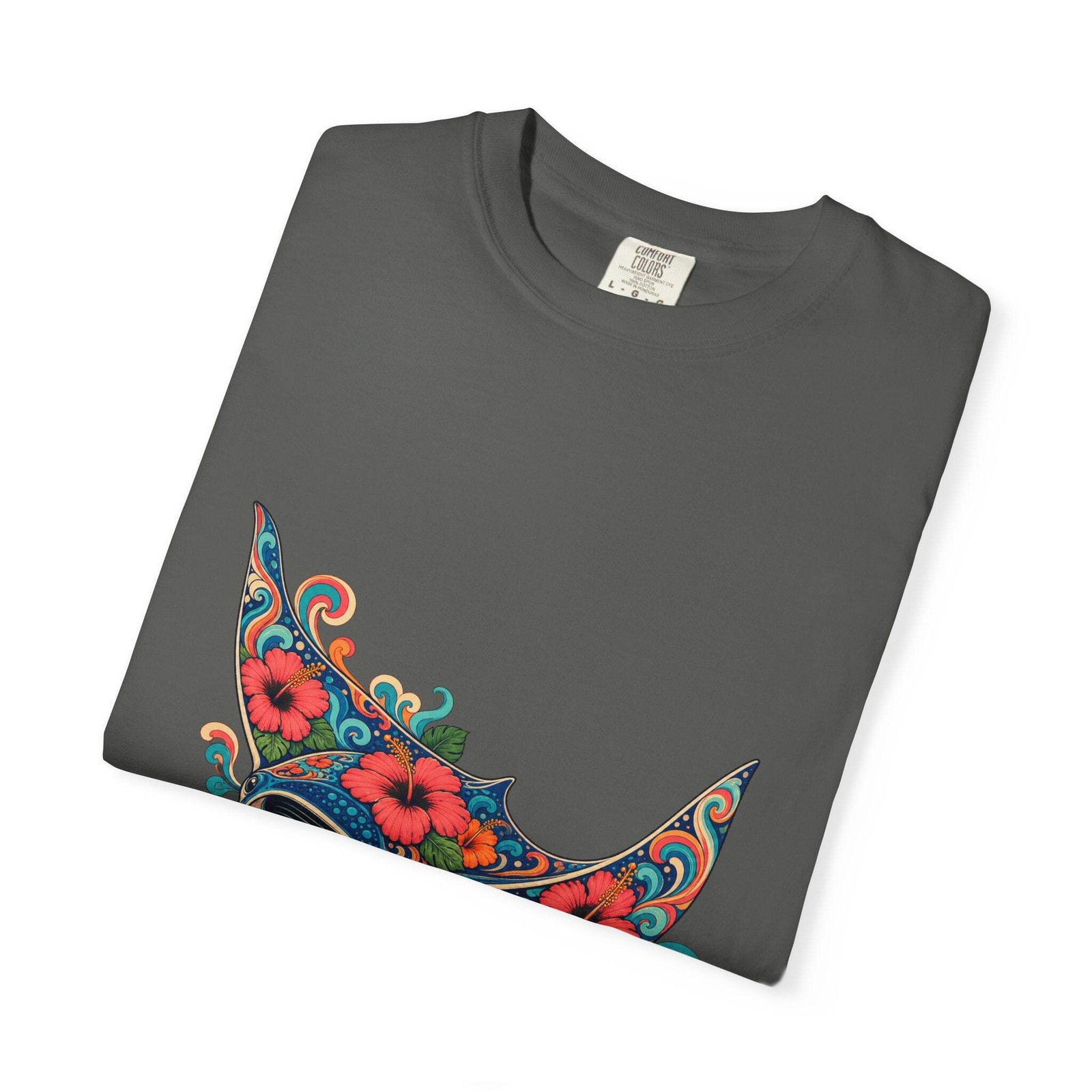 Psychedelic Hibiscus Manta Graphic Tee