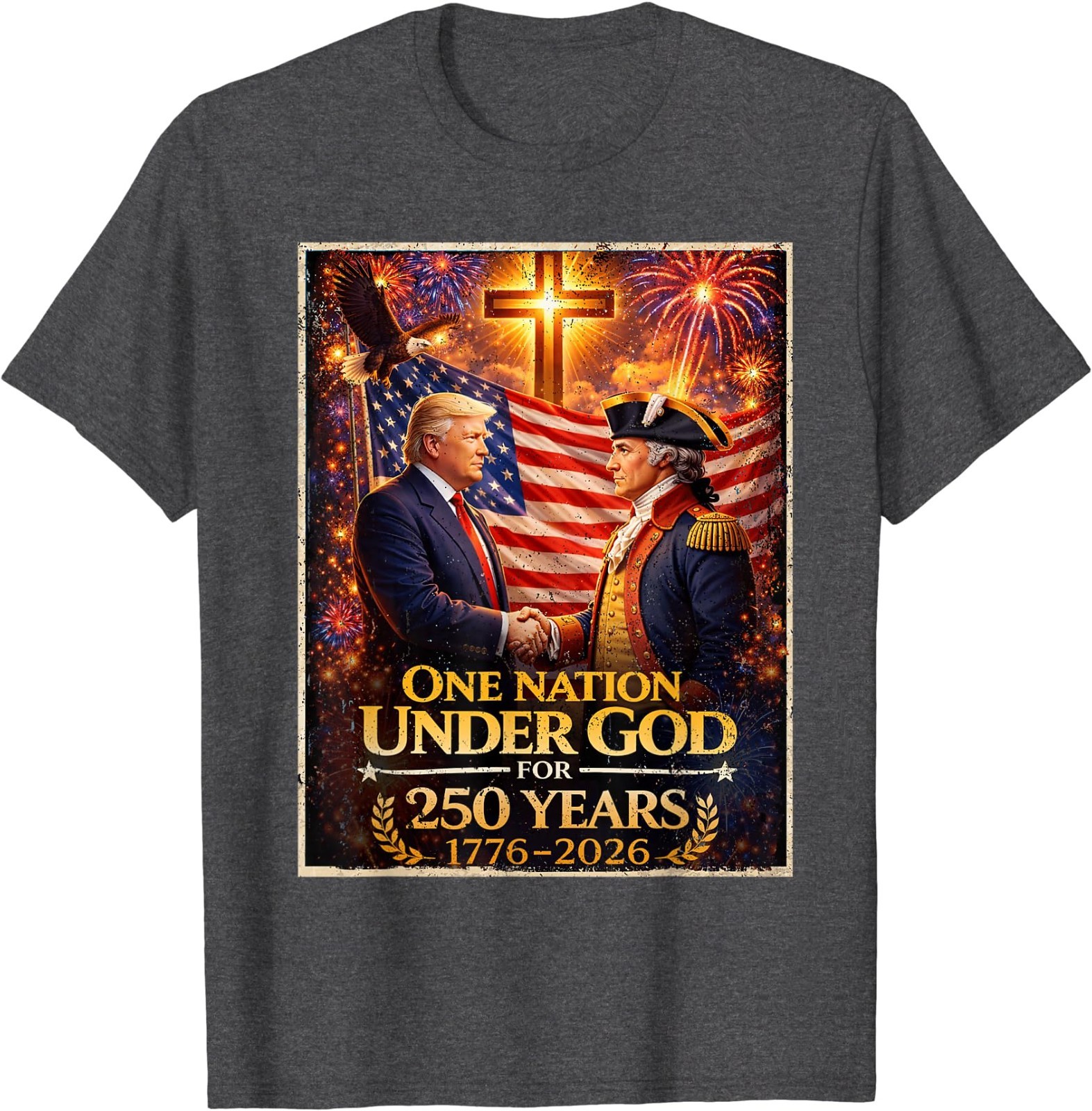 250 Years America Anniversary 250th Trump Washington T-Shirt