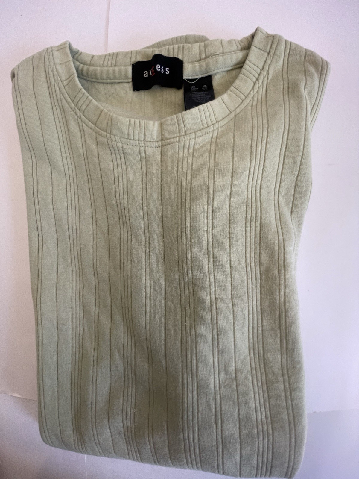 Green Pleated XL Dress T Shirt Excellent Condition