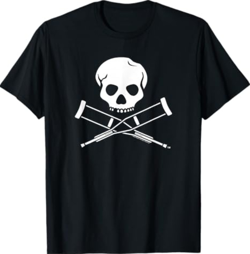 Jackass Skull and Crutches Logo T-Shirt