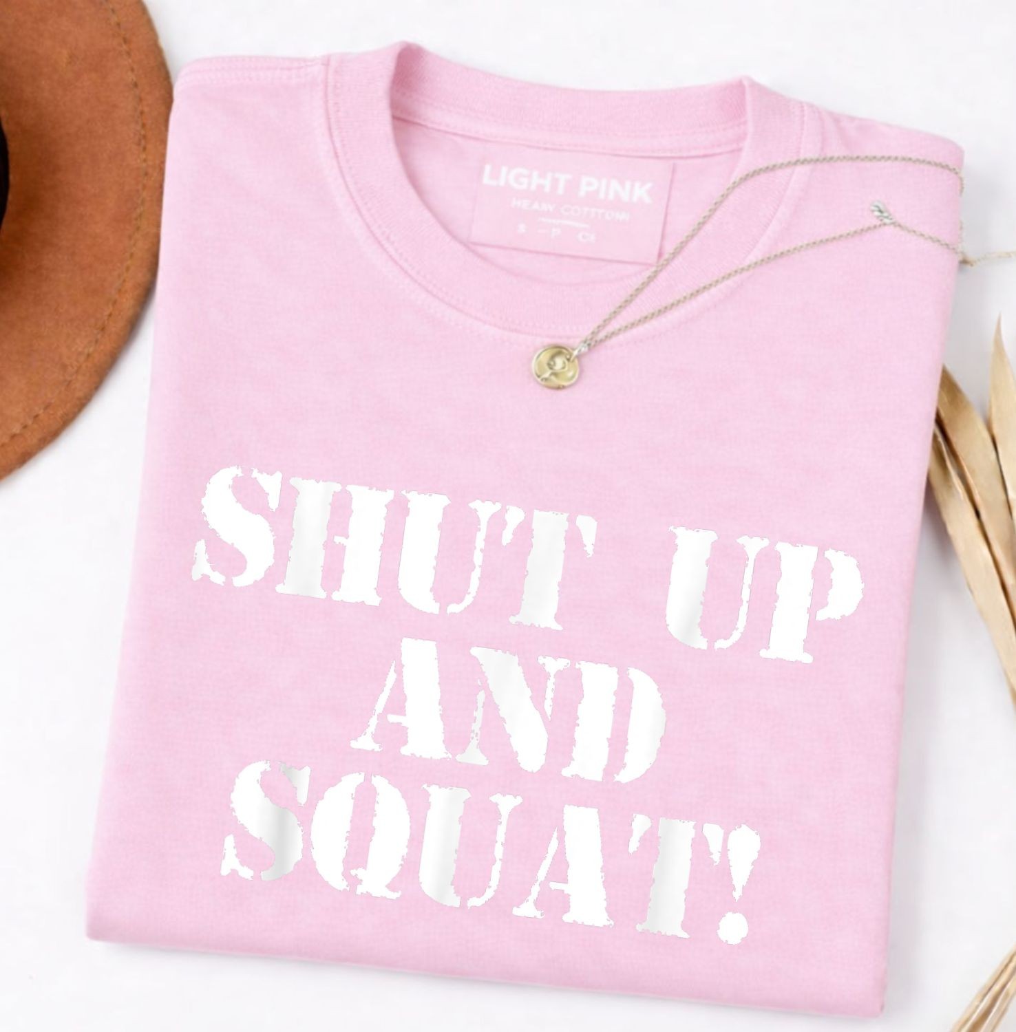 Shut Up And Squat! Shirt (Navy Blue) Unisex T-Shirt