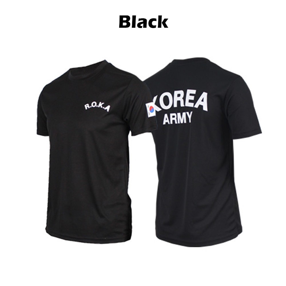 KOREA Army T-Shirt (R.O.K.A) | ROCATI Cool Dry Black Tee | S–4XL | 7 Colors