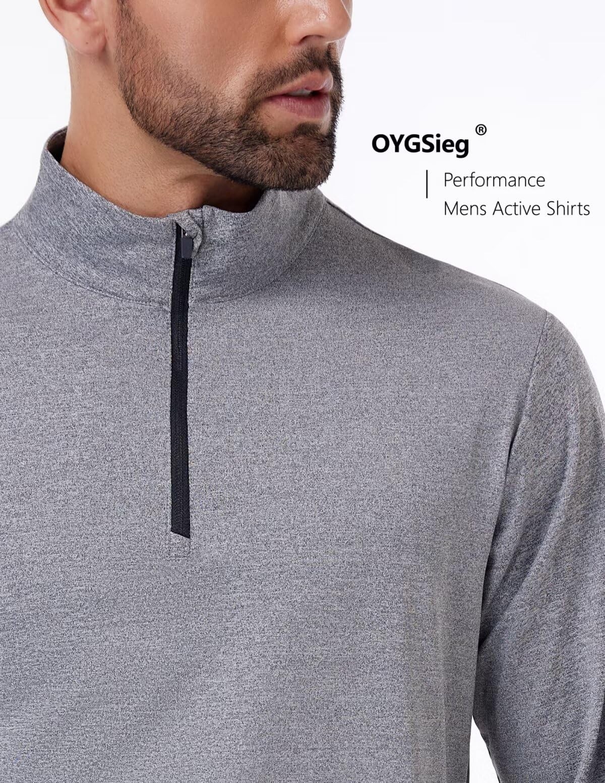 4 Pack Men’s Quarter Zip Pullover Quick Dry Active Casual Athletic Long Sleev…