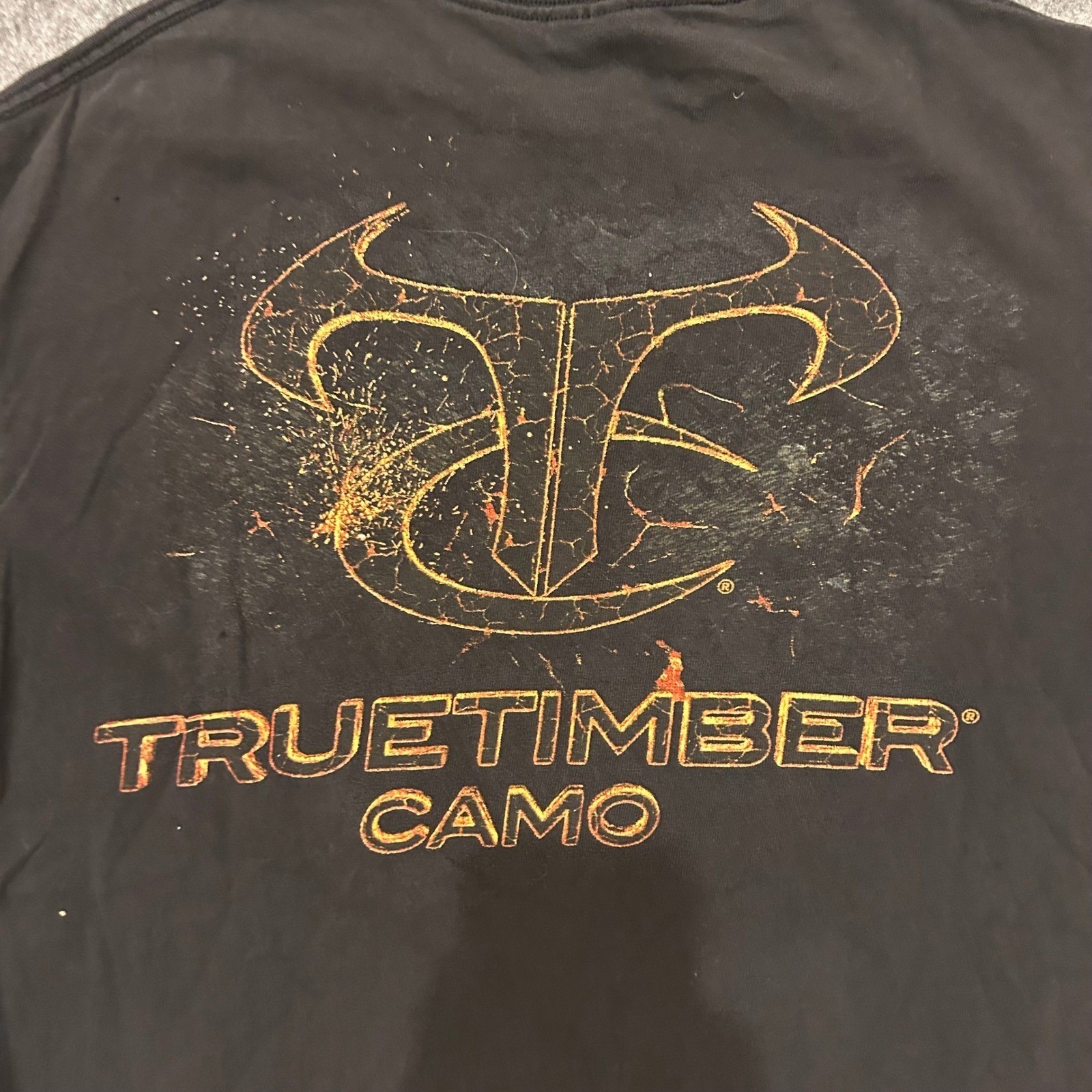 Delta Pro Weight Truetimber Camo Black Center Logo T Shirt Adult Large