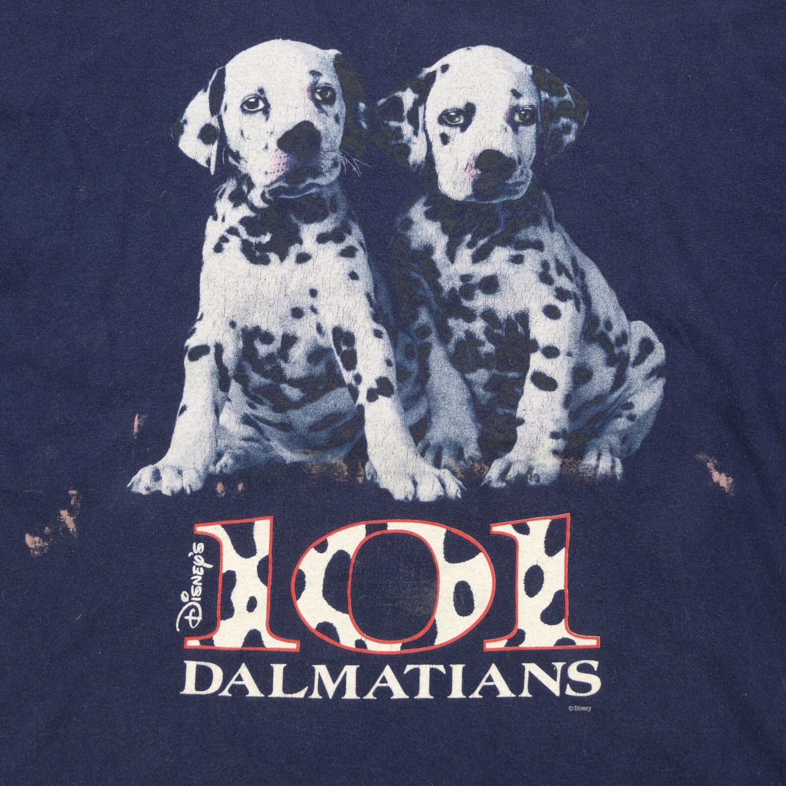 Rare Vintage DISNEY’S 101 Dalmatians Dog Film Movie Promo T Shirt 2000s Navy XL