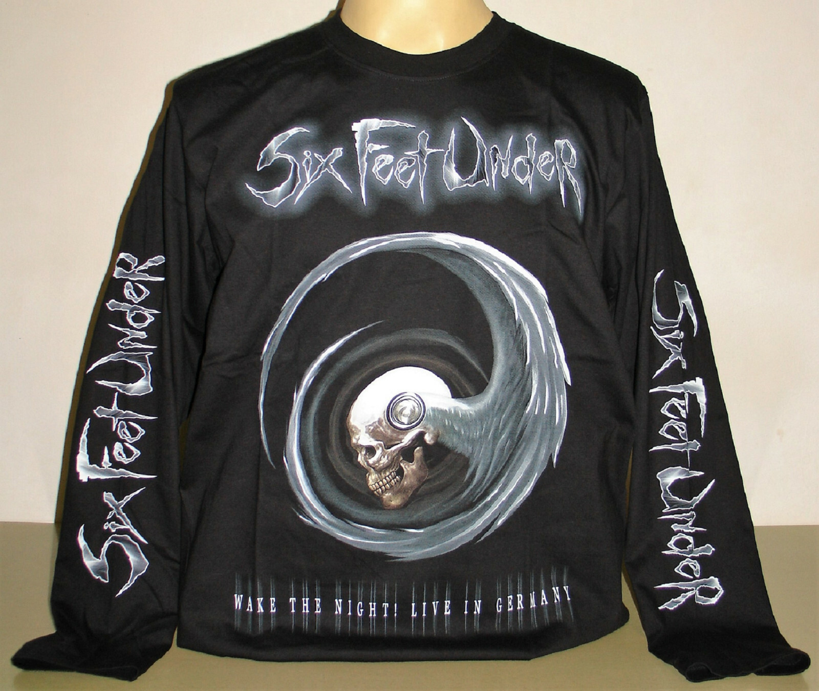 Six Feet Under Wake The Night Long Sleeve T-Shirt Size S M L XL 2XL 3XL XXL XXXL