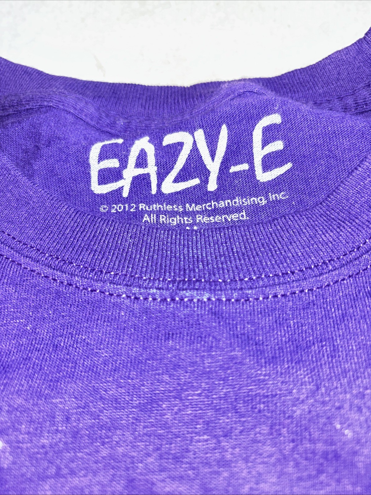 ruthless classic Easy E T Shirt Mens M Purple Variation rap tee big face AOP