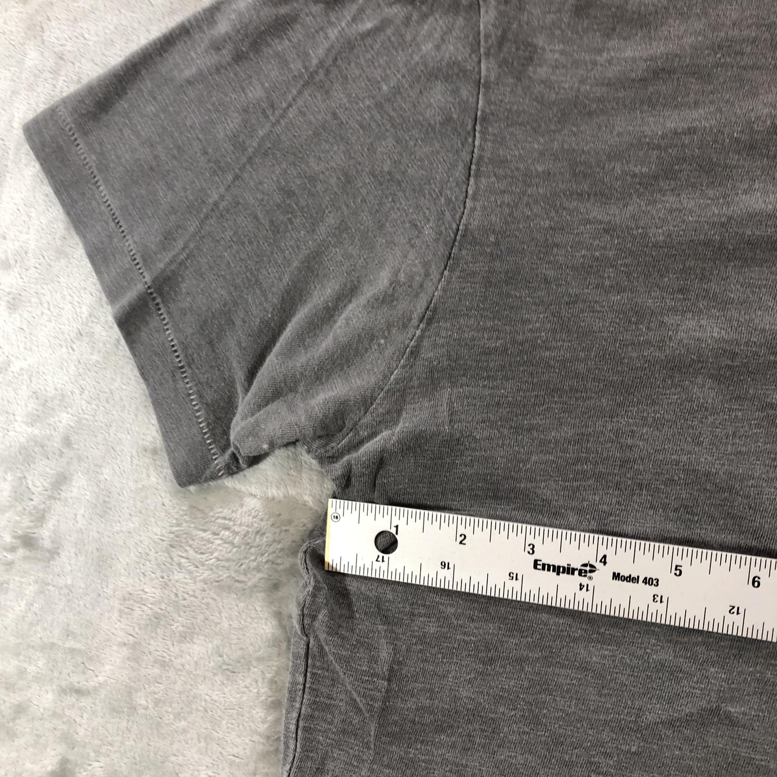 J.Crew Shirt Mens Medium Gray Garment Dyed Pocket Tee Made USA Cotton Basic