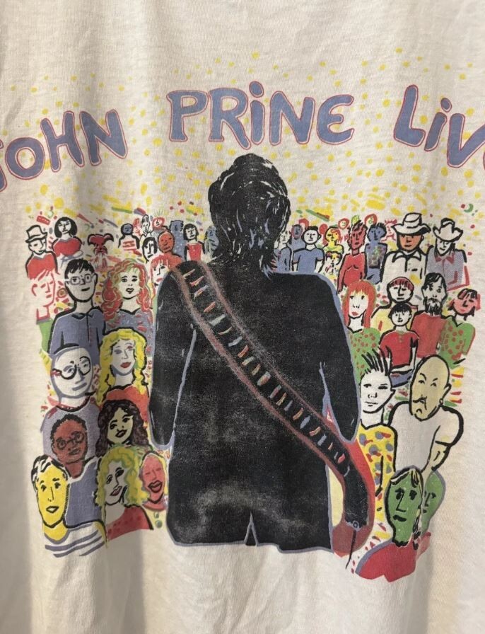 John Prine Shirt, 1989 John Prine Live White T-shirt Unisex S-5XL VN5271