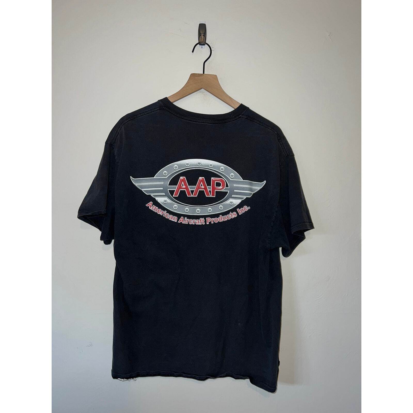 Y2K AAP American Aircraft Products Inc Logo Shirt 2000s XL X-Large
