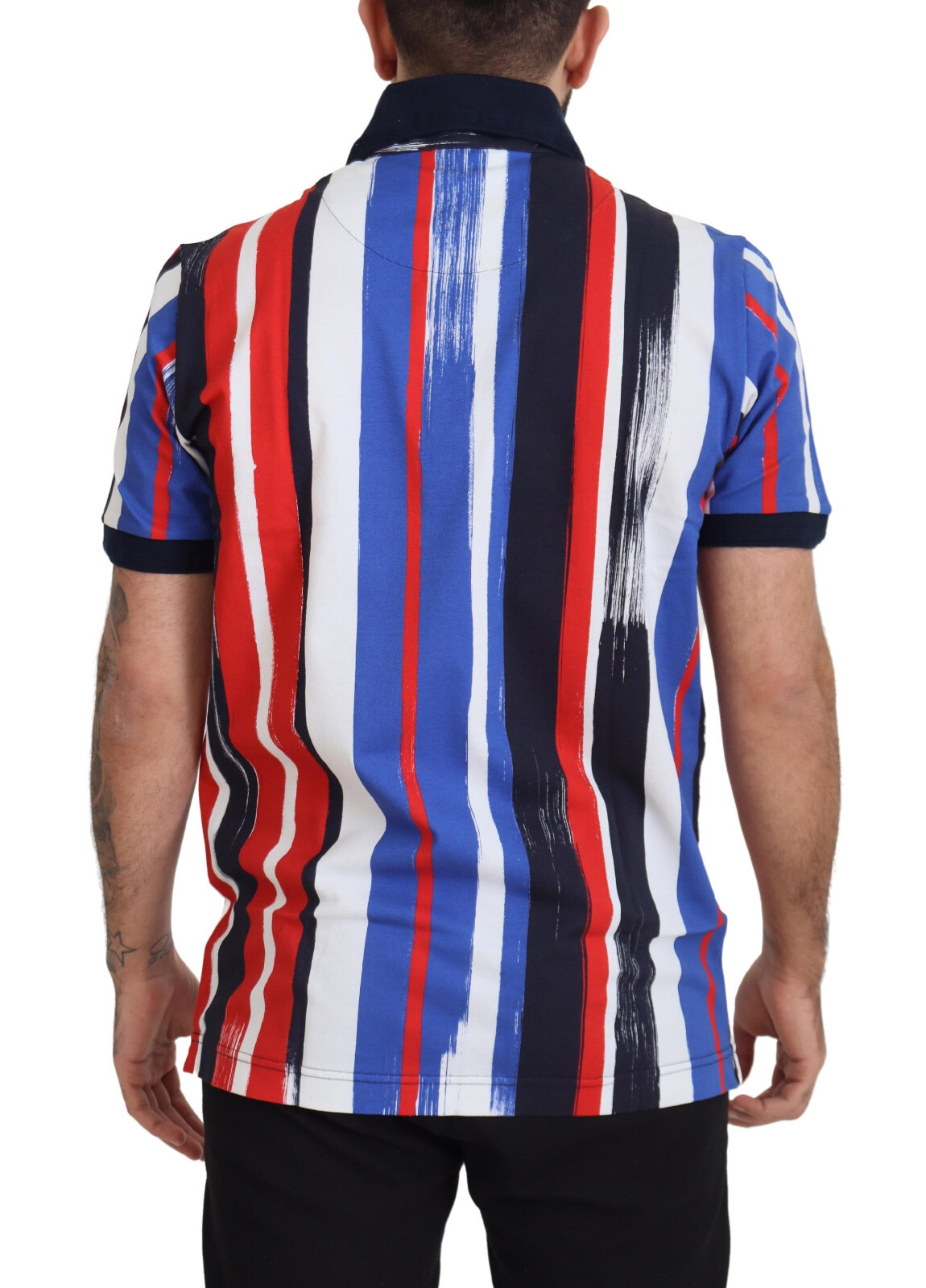 DOLCE & GABBANA T-shirt Multicolor Cotton Polo Top Mens IT48/ US38 /M RRP $800