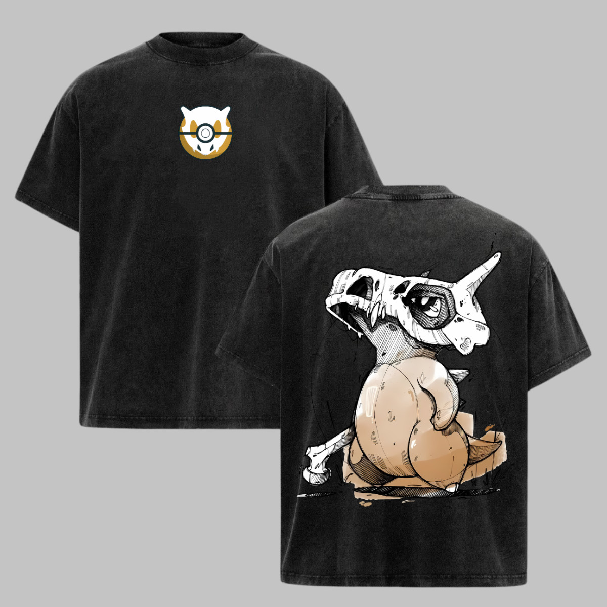 Cubone T-Shirt Heavyweight Cotton Anime Oversized Men Clothing Gift Birthday