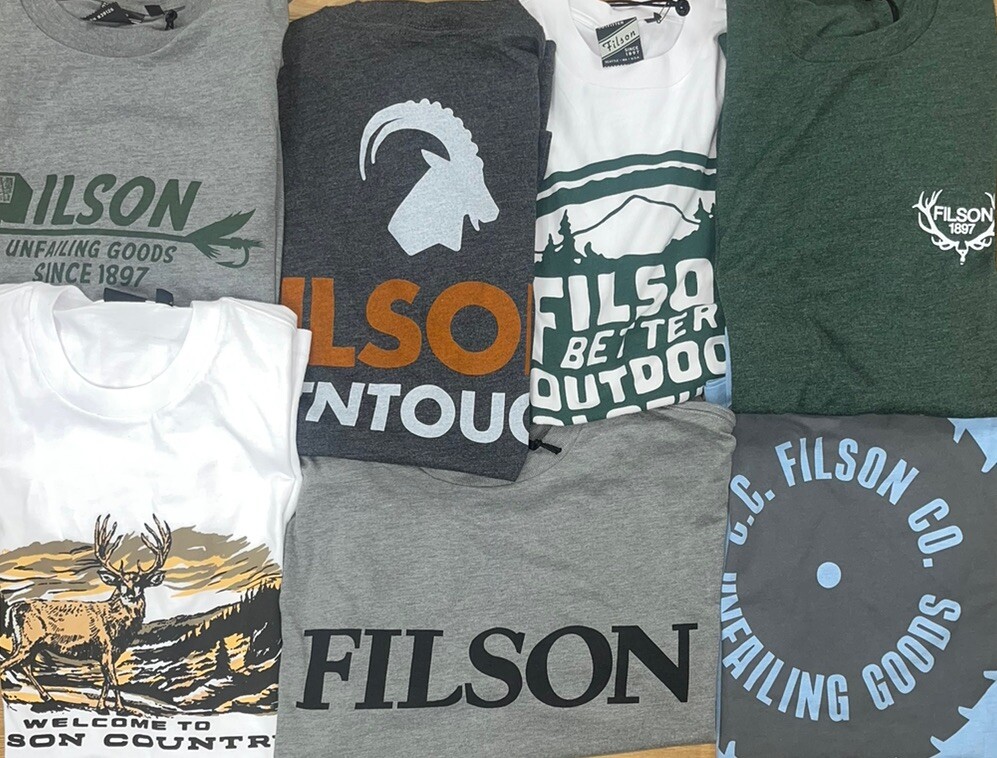 Filson Buckshot T-Shirt – NEW – S – CHOOSE YOUR COLOR – Tee Soft Vintage Logo